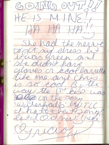 My Diary Entry from October 8, 1995.  I was 16 Years old and a Junior in High School